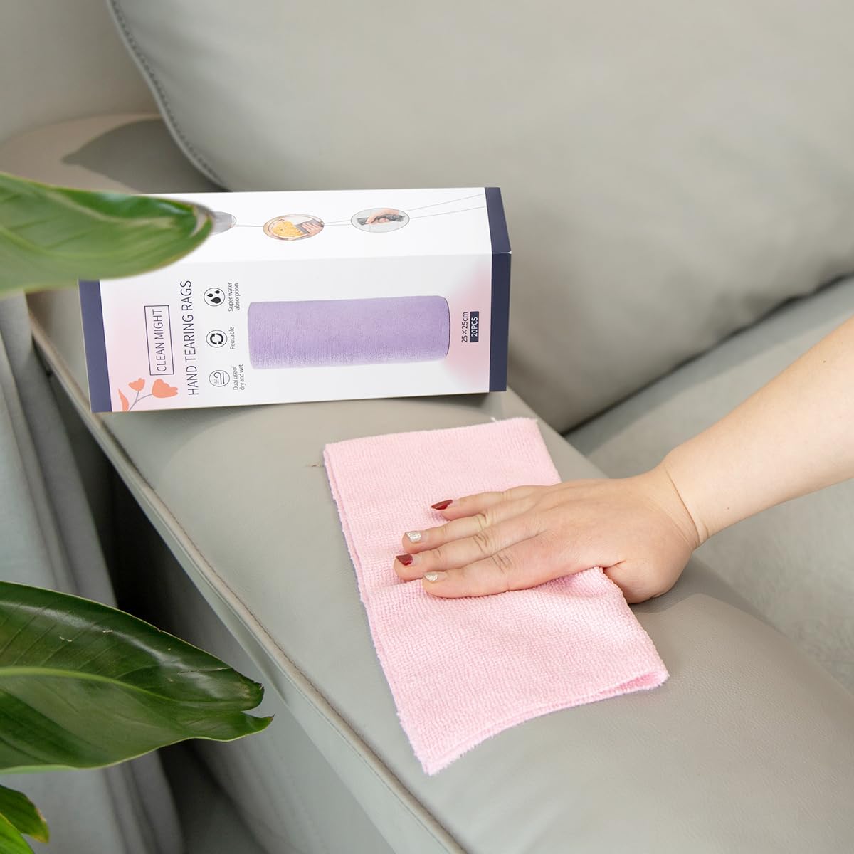 CleanMight™ Microfiber Cleaning Cloth Roll