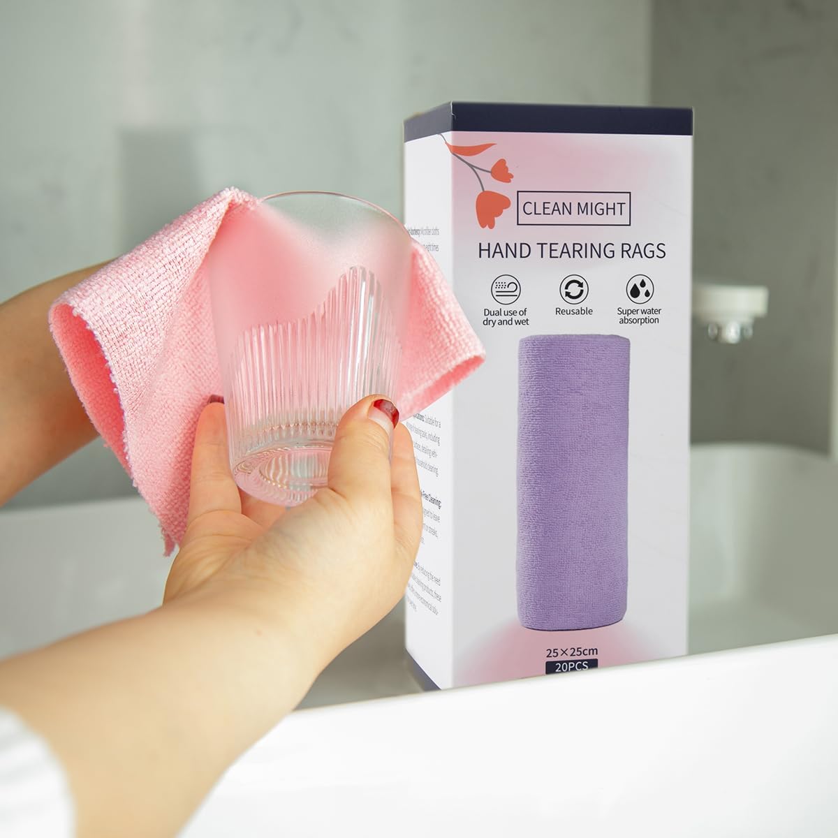 CleanMight™ Microfiber Cleaning Cloth Roll