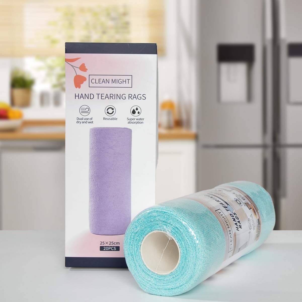 CleanMight™ Microfiber Cleaning Cloth Roll